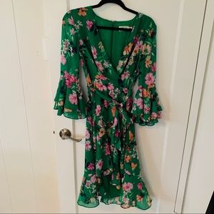 Eliza J floral wrap dress